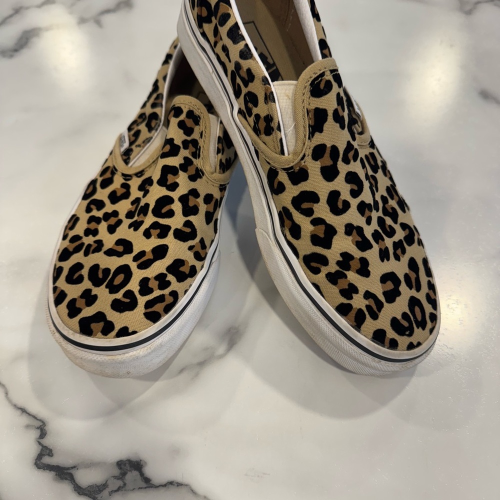 Women’s size 7 Leopard Print Slip-On Vans